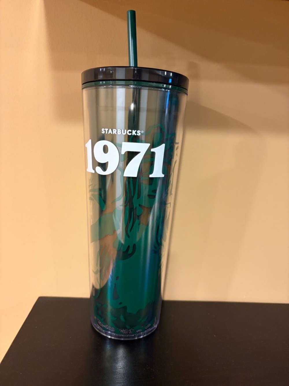 Starbucks Green Ombre 1971 Tall Tumbler with Dark Green Straw